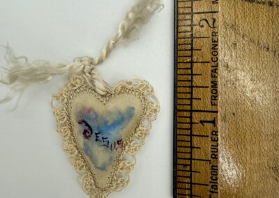 Devotional Cream Hand-Sewn Heart with Lace NZ0006d