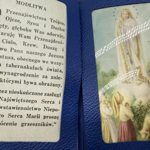 Plastic Fatima Prayer Card