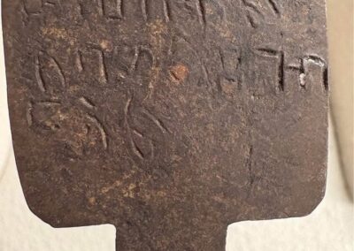 Antique Ethiopian Coptic Hand Cross – Iron Blessing Cross with Geʽez Inscription (18th–19th Century) ethiopian-cross-4
