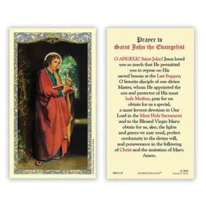 Laminated Holy Card 25P Saint John Evangelist Prr