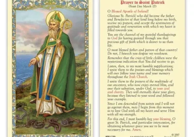 Laminated Holy Card 25P Saint Patrick Prayer