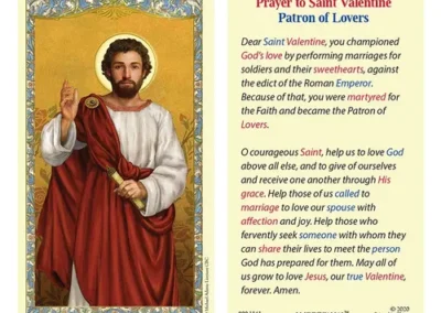 Laminated Holy Card 25P Saint Valentine