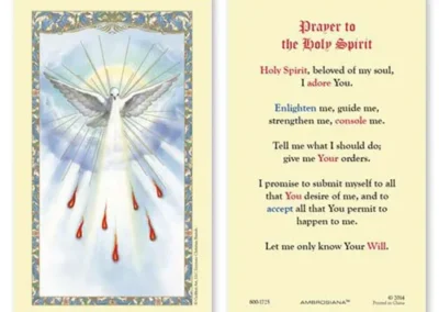 Laminated Holy Card 25P Holy Spirit/Conf Prayer