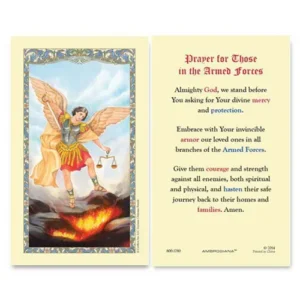 Laminated Holy Card 25P Saint Michael Service Pry