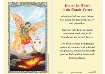 Laminated Holy Card 25P Saint Michael Service Pry