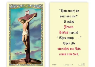 Laminated Holy Card 25P Crucifixion I Asked Jesus