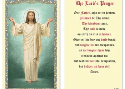 Holy Card with Prayer 25P Christ/Lord's Prayer