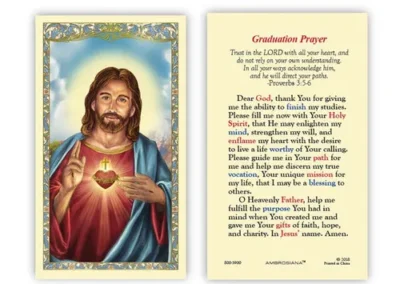 Laminated Holy Card 25P SHJ Voc/Grad Prayer