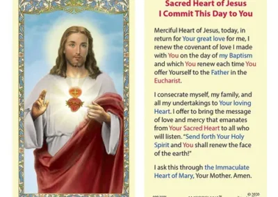 Laminated Holy Card 25P I Commit This Day To U