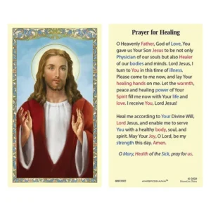 Laminated Holy Card 25P Bless Christ Prayer Sick