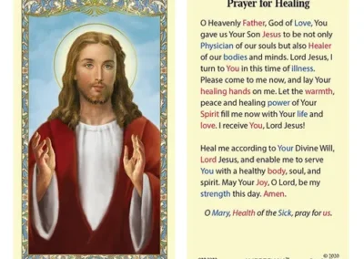 Laminated Holy Card 25P Bless Christ Prayer Sick