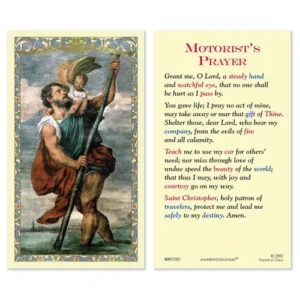 Laminated Holy Card 25P St Christopher/Motrist