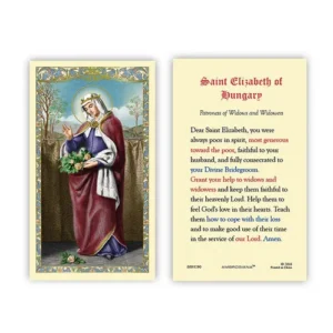 Laminated Holy Card 25P St Elizabeth Widow(er)