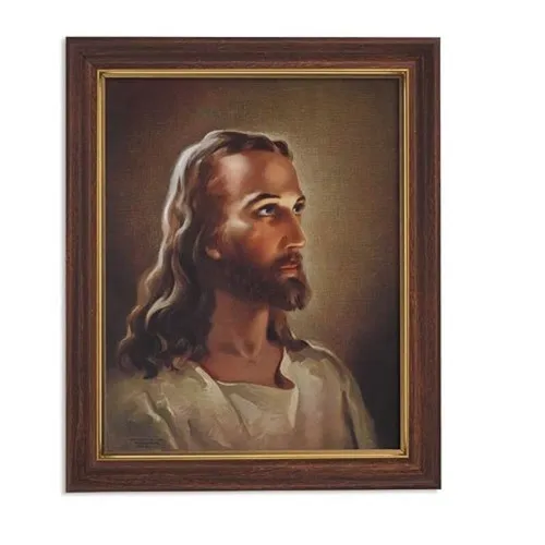 Framed Print Sallman Head Christ – Catholic Home Framed Print Sallman Head Christ
