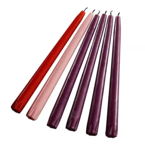 Lenten Candle 4Prp1Pk1Rd 4 Sets