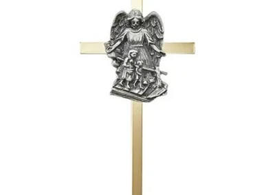 4.25" Brss Cross Grd Angel-4Pc
