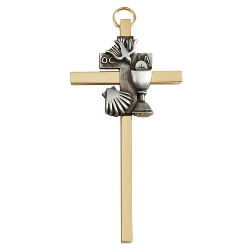 4.25″ Brass Cross Ocia-4 Pc – Crucifixes &... 4.25" Brass Cross Ocia-4 Pc