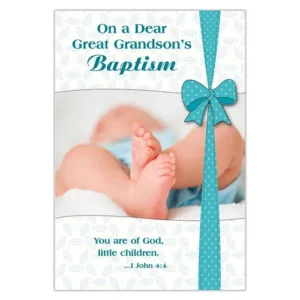 Great Grandson Baptism Card set of 12