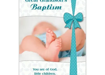Great Grandson Baptism Card set of 12