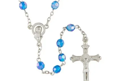 Acrylic Bead Rosary Blue