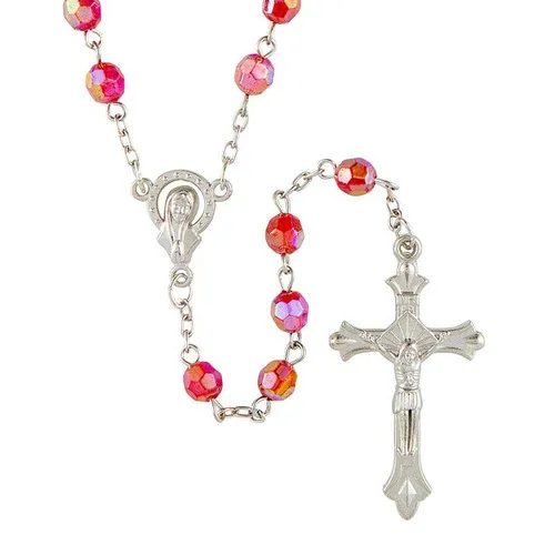 Acrylic Bead Rosary Red – Rosaries & Chaplets Acrylic Bead Rosary Red