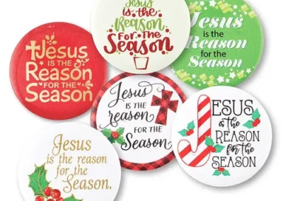 Jesus Reason Xmas Buttons 36pk