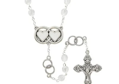Wedding Rosary; Clear 8mm