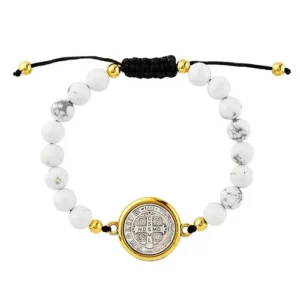 Saint Benedcit Bracelet White/turq