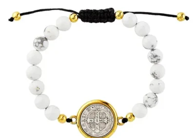 Saint Benedcit Bracelet White/turq