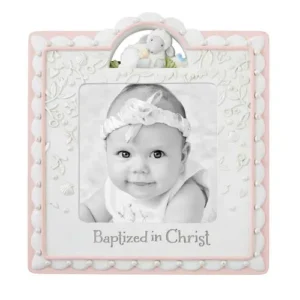 Ag Baptism Photo Frame Pink