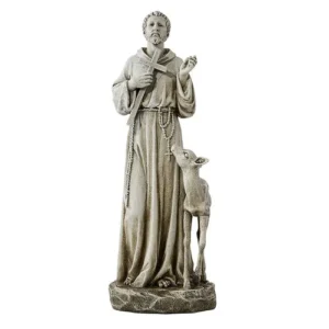 Saint Francis W/Deer 12.75" Stat