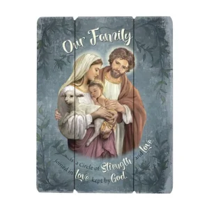 15" Plaque Our Family Is A Circle
