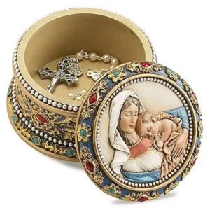 2" Maria Rosary Box