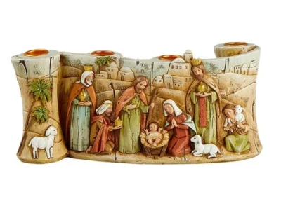 Nativity Scroll Candleholder