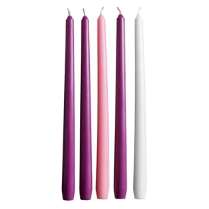 12" PRP/PNK/WHT TPRS Set Of 5