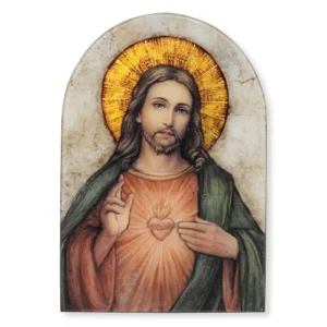 Ms 7" Arc Sacred Heart Plaque