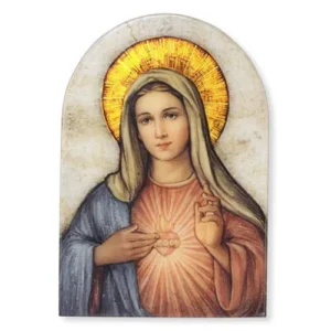 Ms 7" Arc Immaculate Heart Mary Plaque