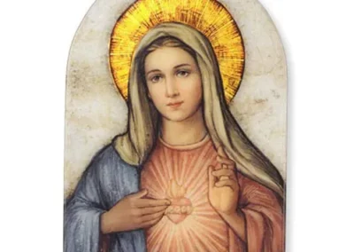 Ms 7" Arc Immaculate Heart Mary Plaque