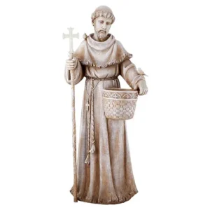 24" Saint Francis Solar Planter