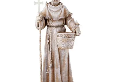 24" Saint Francis Solar Planter