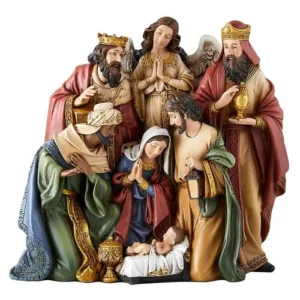 8.75" Let Us Adore Him Nativity