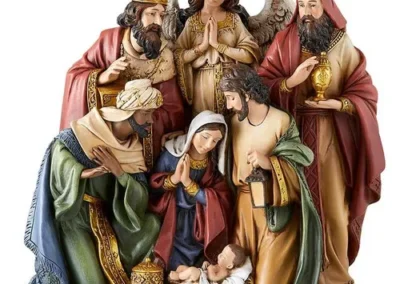 8.75" Let Us Adore Him Nativity