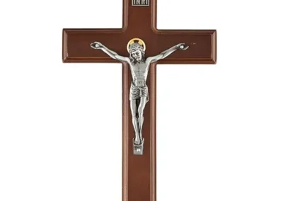 10" Walnut Saint Mark Crucifix