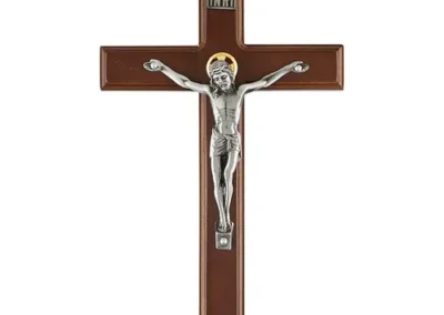 12" Walnut Saint Mark Crucifix