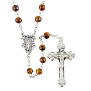 Gemstone Rosary; Tiger Eye 6MM