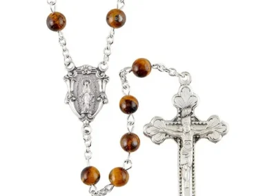 Gemstone Rosary; Tiger Eye 6MM