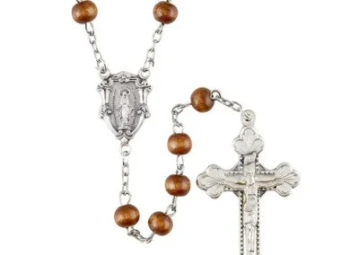 Men's Rosary; Brown 6MM