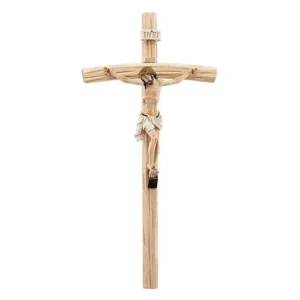 10" Wood Crucifix/Resin Corpus