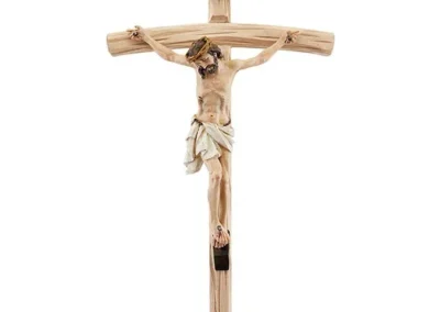 12" Wood Crucifix/Resin Corpus