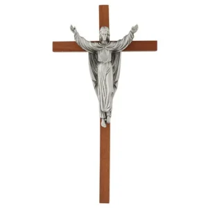 Risen Christ:10" Dark Oak Cross